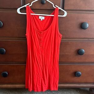 Socialite Bright Burnt Orange Sleeveless Mini Dress